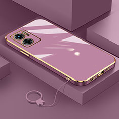Ultra-thin Silicone Gel Soft Case Cover S01 for Xiaomi Redmi Note 11E 5G Purple
