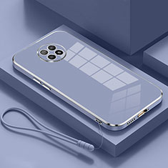 Ultra-thin Silicone Gel Soft Case Cover S01 for Xiaomi Redmi Note 9T 5G Lavender Gray