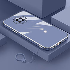 Ultra-thin Silicone Gel Soft Case Cover S02 for Xiaomi Redmi Note 9T 5G Lavender Gray