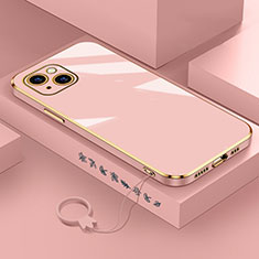 Ultra-thin Silicone Gel Soft Case Cover S03 for Apple iPhone 15 Plus Rose Gold