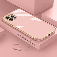 Ultra-thin Silicone Gel Soft Case Cover S03 for Apple iPhone 15 Pro Rose Gold