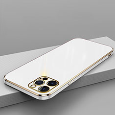 Ultra-thin Silicone Gel Soft Case Cover S04 for Apple iPhone 13 Pro White