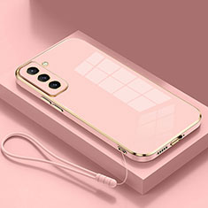 Ultra-thin Silicone Gel Soft Case Cover S04 for Samsung Galaxy S24 Plus 5G Rose Gold