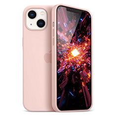 Ultra-thin Silicone Gel Soft Case Cover S05 for Apple iPhone 14 Plus Rose Gold