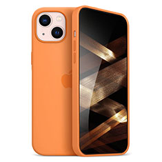 Ultra-thin Silicone Gel Soft Case Cover S05 for Apple iPhone 15 Plus Orange