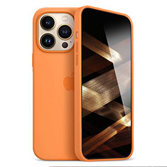 Ultra-thin Silicone Gel Soft Case Cover S05 for Apple iPhone 15 Pro Max Orange