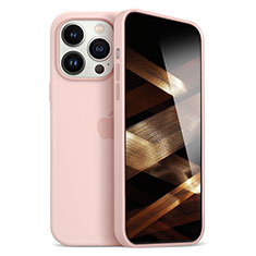 Ultra-thin Silicone Gel Soft Case Cover S05 for Apple iPhone 15 Pro Max Rose Gold