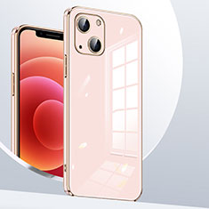 Ultra-thin Silicone Gel Soft Case Cover S06 for Apple iPhone 13 Mini Rose Gold