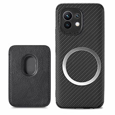 Ultra-thin Silicone Gel Soft Case Cover with Magnetic A05 for Xiaomi Mi 11 Lite 5G NE Black