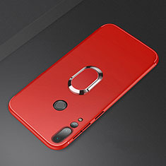 Ultra-thin Silicone Gel Soft Case Cover with Magnetic Finger Ring Stand A01 for Huawei Nova 4 Red