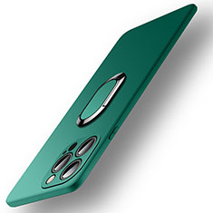 Ultra-thin Silicone Gel Soft Case Cover with Magnetic Finger Ring Stand A09 for Apple iPhone 13 Pro Max Green