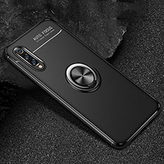 Ultra-thin Silicone Gel Soft Case Cover with Magnetic Finger Ring Stand for Xiaomi Mi 9 Pro Black