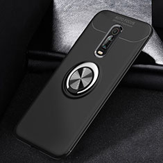 Ultra-thin Silicone Gel Soft Case Cover with Magnetic Finger Ring Stand for Xiaomi Mi 9T Black