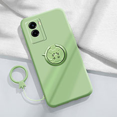 Ultra-thin Silicone Gel Soft Case Cover with Magnetic Finger Ring Stand S02 for Vivo Y72t Green