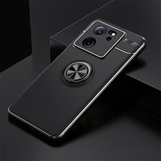 Ultra-thin Silicone Gel Soft Case Cover with Magnetic Finger Ring Stand SD1 for Xiaomi Redmi K60 Ultra 5G Black