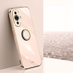 Ultra-thin Silicone Gel Soft Case Cover with Magnetic Finger Ring Stand XL1 for Huawei Nova 11 Rose Gold