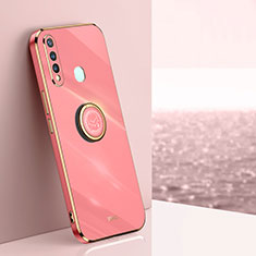 Ultra-thin Silicone Gel Soft Case Cover with Magnetic Finger Ring Stand XL1 for Vivo Y19 Hot Pink