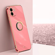 Ultra-thin Silicone Gel Soft Case Cover with Magnetic Finger Ring Stand XL1 for Xiaomi Poco C51 Hot Pink