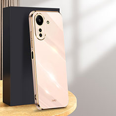 Ultra-thin Silicone Gel Soft Case Cover with Magnetic Finger Ring Stand XL1 for Xiaomi Poco C65 Rose Gold