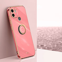 Ultra-thin Silicone Gel Soft Case Cover with Magnetic Finger Ring Stand XL1 for Xiaomi Redmi A1 Plus Hot Pink