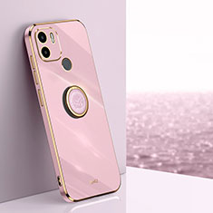Ultra-thin Silicone Gel Soft Case Cover with Magnetic Finger Ring Stand XL1 for Xiaomi Redmi A1 Plus Pink