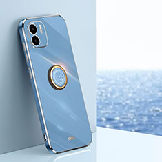 Ultra-thin Silicone Gel Soft Case Cover with Magnetic Finger Ring Stand XL1 for Xiaomi Redmi A2 Blue