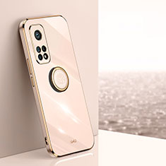 Ultra-thin Silicone Gel Soft Case Cover with Magnetic Finger Ring Stand XL1 for Xiaomi Redmi K30S 5G Gold