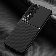 Ultra-thin Silicone Gel Soft Case Cover with Magnetic for Huawei Honor 70 Pro 5G Black