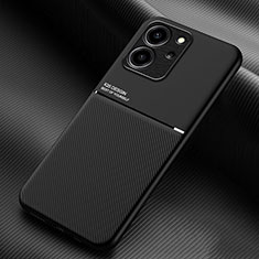 Ultra-thin Silicone Gel Soft Case Cover with Magnetic for Huawei Honor 80 SE 5G Black