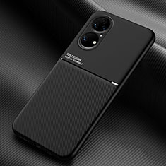 Ultra-thin Silicone Gel Soft Case Cover with Magnetic for Huawei P50 Black