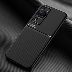 Ultra-thin Silicone Gel Soft Case Cover with Magnetic for Huawei P60 Pro Black