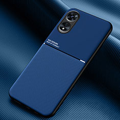 Ultra-thin Silicone Gel Soft Case Cover with Magnetic for Oppo A1 Pro 5G Blue