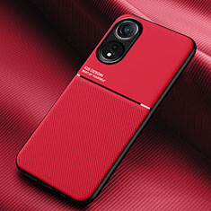 Ultra-thin Silicone Gel Soft Case Cover with Magnetic for Oppo A18 Red