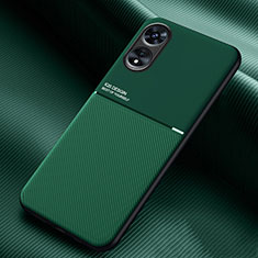 Ultra-thin Silicone Gel Soft Case Cover with Magnetic for Oppo A78 5G Green