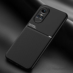 Ultra-thin Silicone Gel Soft Case Cover with Magnetic for Oppo Reno10 Pro 5G Black