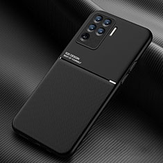 Ultra-thin Silicone Gel Soft Case Cover with Magnetic for Oppo Reno5 Lite Black