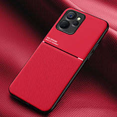 Ultra-thin Silicone Gel Soft Case Cover with Magnetic for Realme 10T 5G Red