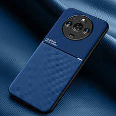 Ultra-thin Silicone Gel Soft Case Cover with Magnetic for Realme Narzo 60 5G Blue