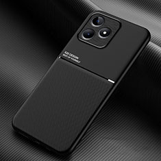 Ultra-thin Silicone Gel Soft Case Cover with Magnetic for Realme Narzo N53 Black