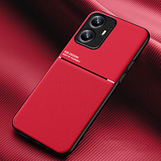 Ultra-thin Silicone Gel Soft Case Cover with Magnetic for Realme Narzo N55 Red