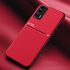 Ultra-thin Silicone Gel Soft Case Cover with Magnetic for Realme Q3 Pro 5G Red