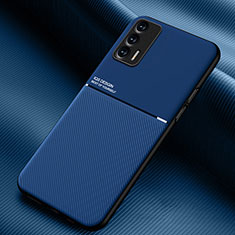 Ultra-thin Silicone Gel Soft Case Cover with Magnetic for Realme X7 Max 5G Blue