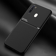 Ultra-thin Silicone Gel Soft Case Cover with Magnetic for Samsung Galaxy A21 European Black