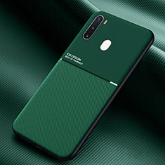 Ultra-thin Silicone Gel Soft Case Cover with Magnetic for Samsung Galaxy A21 European Green