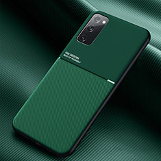 Ultra-thin Silicone Gel Soft Case Cover with Magnetic for Samsung Galaxy S20 FE 4G Green