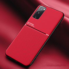 Ultra-thin Silicone Gel Soft Case Cover with Magnetic for Samsung Galaxy S20 Lite 5G Red