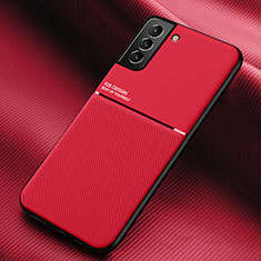 Ultra-thin Silicone Gel Soft Case Cover with Magnetic for Samsung Galaxy S24 5G Red