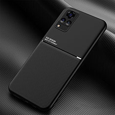 Ultra-thin Silicone Gel Soft Case Cover with Magnetic for Vivo V21 5G Black