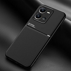Ultra-thin Silicone Gel Soft Case Cover with Magnetic for Vivo V25e Black