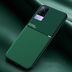 Ultra-thin Silicone Gel Soft Case Cover with Magnetic for Vivo Y73 (2021) Green